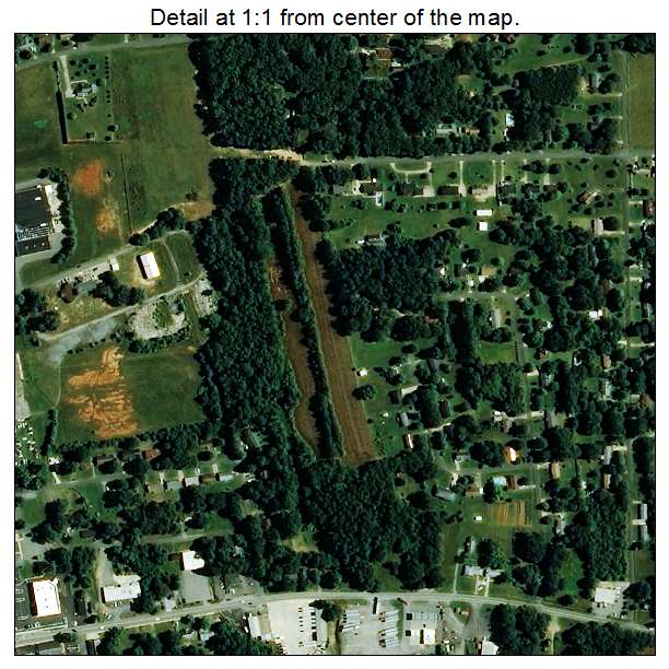 Boiling Springs, North Carolina aerial imagery detail