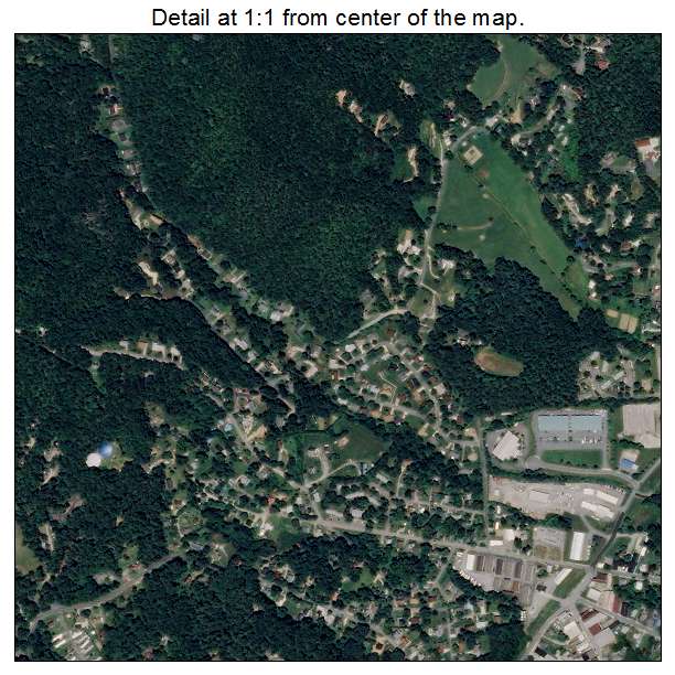 Brevard, North Carolina aerial imagery detail