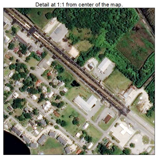 Bridgeton, North Carolina aerial imagery detail