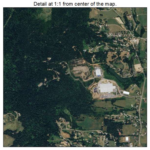 Canton, North Carolina aerial imagery detail
