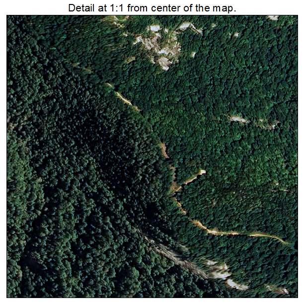 Chimney Rock, North Carolina aerial imagery detail