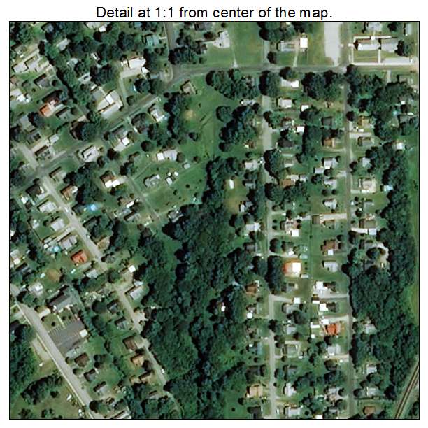 Cooleemee, North Carolina aerial imagery detail