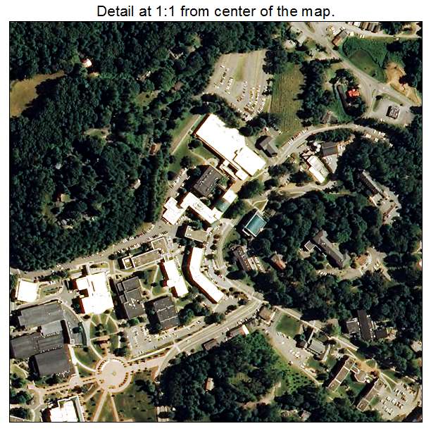 Cullowhee, North Carolina aerial imagery detail