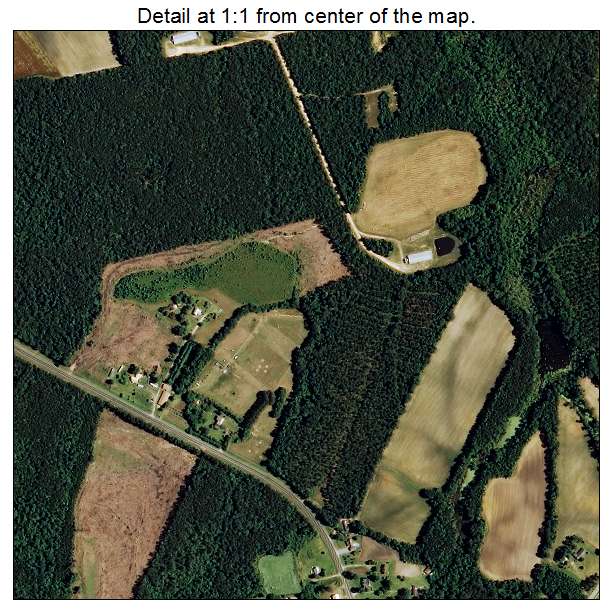 Delway, North Carolina aerial imagery detail