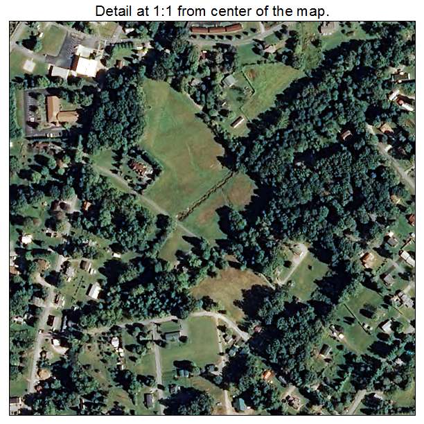 East Flat Rock, North Carolina aerial imagery detail