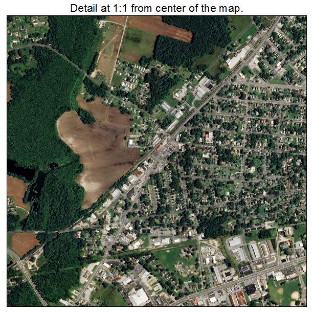 Elizabeth City, North Carolina aerial imagery detail