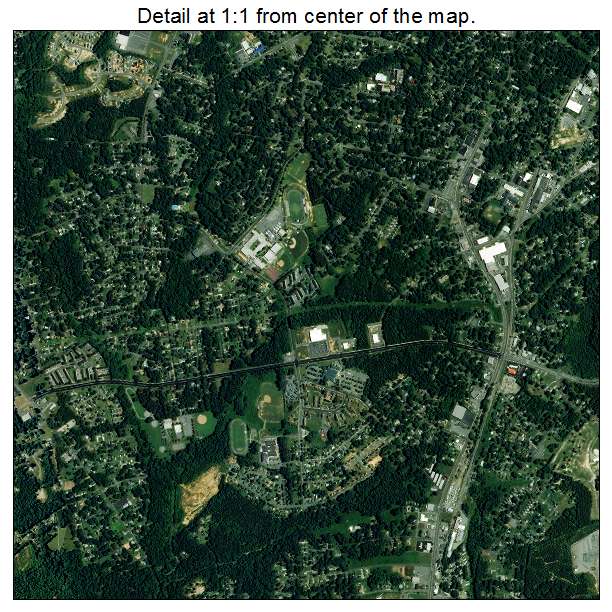 Gastonia, North Carolina aerial imagery detail