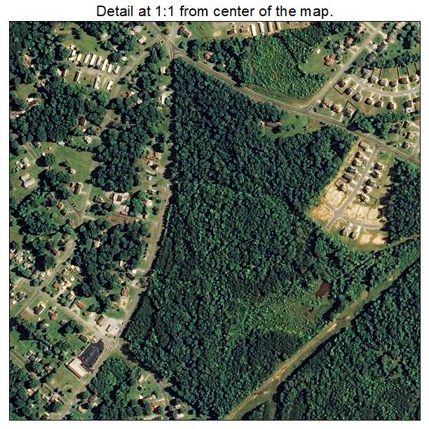 Glen Raven, North Carolina aerial imagery detail