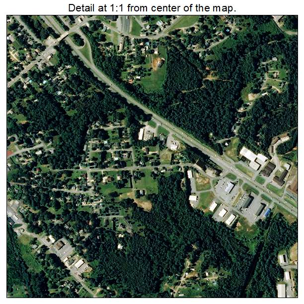 Granite Falls, North Carolina aerial imagery detail