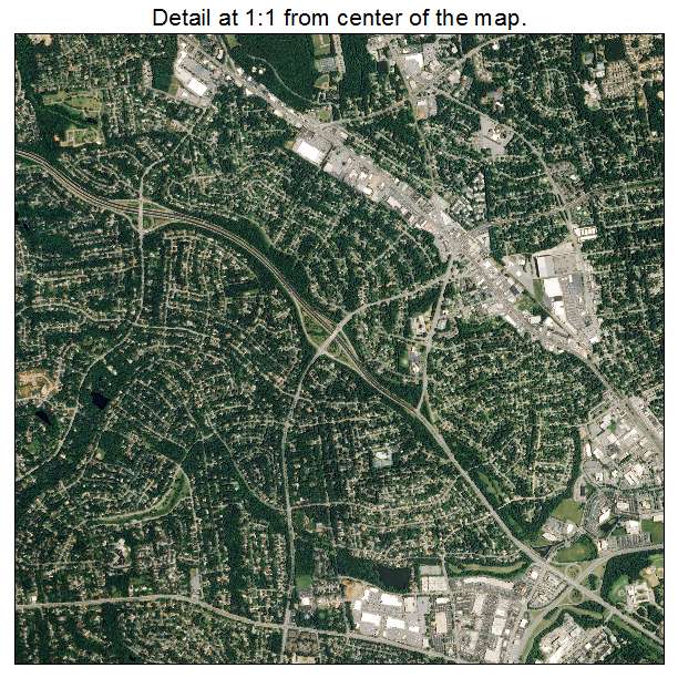 Greensboro, North Carolina aerial imagery detail