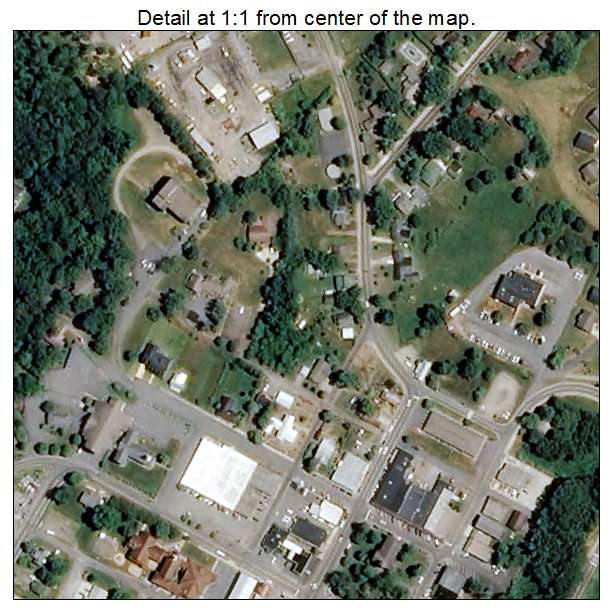 Hayesville, North Carolina aerial imagery detail