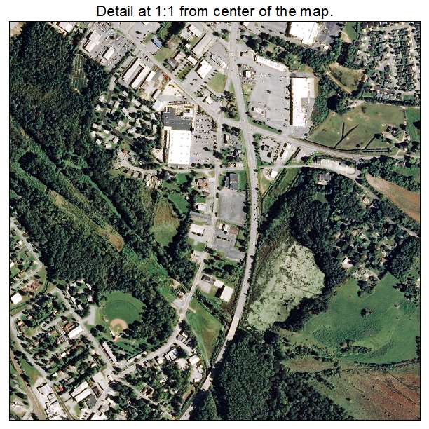 Hendersonville, North Carolina aerial imagery detail