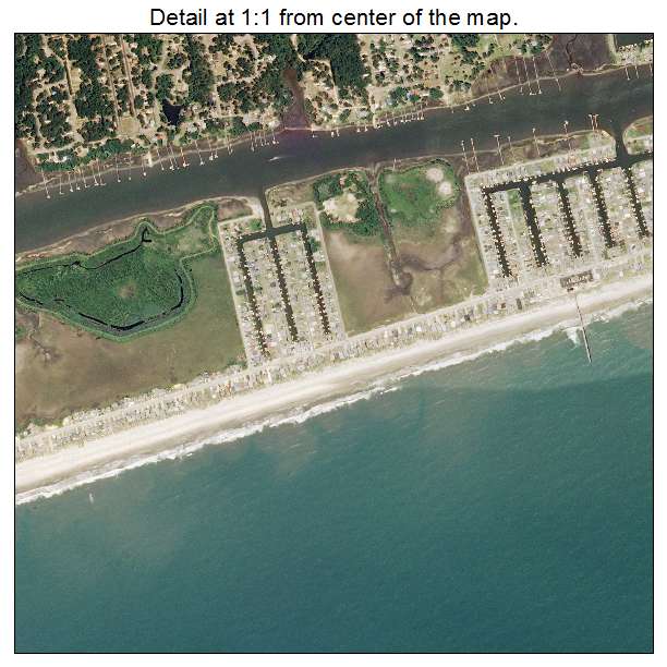 Holden Beach, North Carolina aerial imagery detail