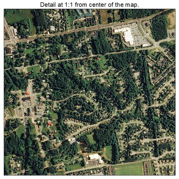 Holly Springs, North Carolina aerial imagery detail