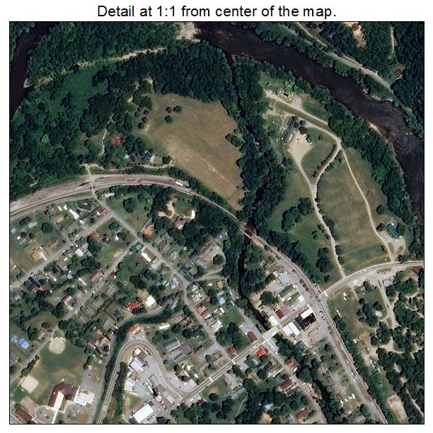 Hot Springs, North Carolina aerial imagery detail