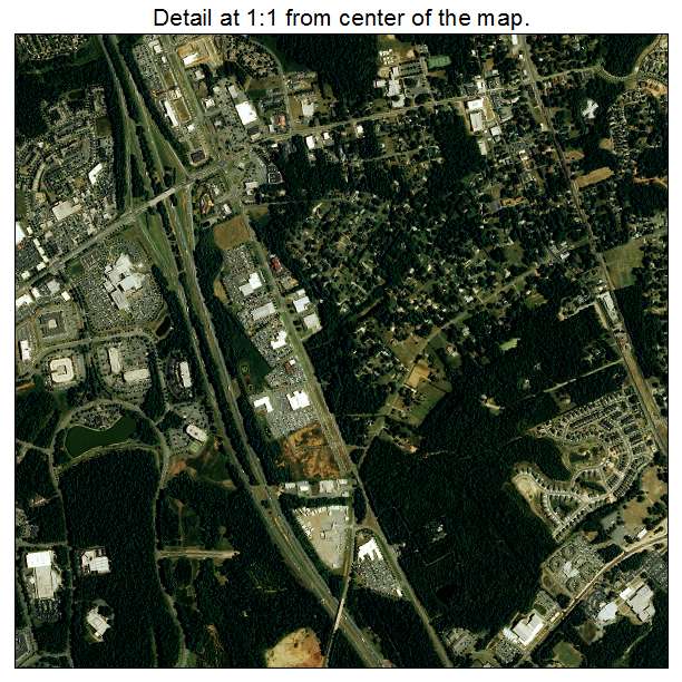 Huntersville, North Carolina aerial imagery detail