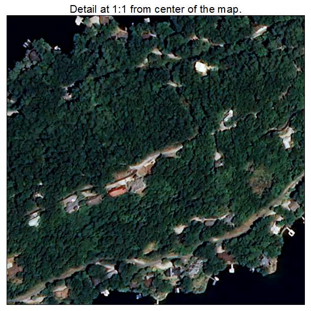 Lake Santeetlah, North Carolina aerial imagery detail