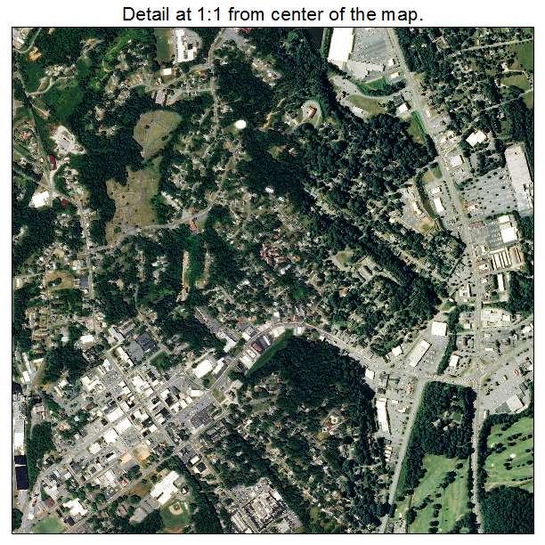 Lenoir, North Carolina aerial imagery detail