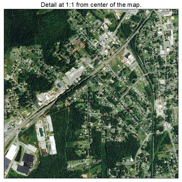 Lexington, North Carolina aerial imagery detail