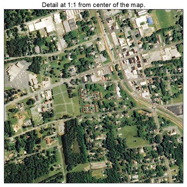 Liberty, North Carolina aerial imagery detail
