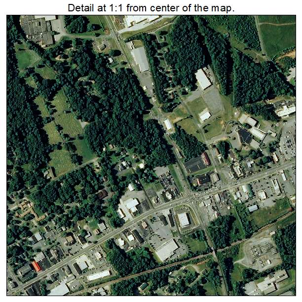 Lincolnton, North Carolina aerial imagery detail