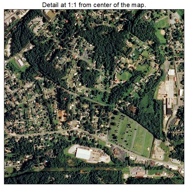 Marion, North Carolina aerial imagery detail