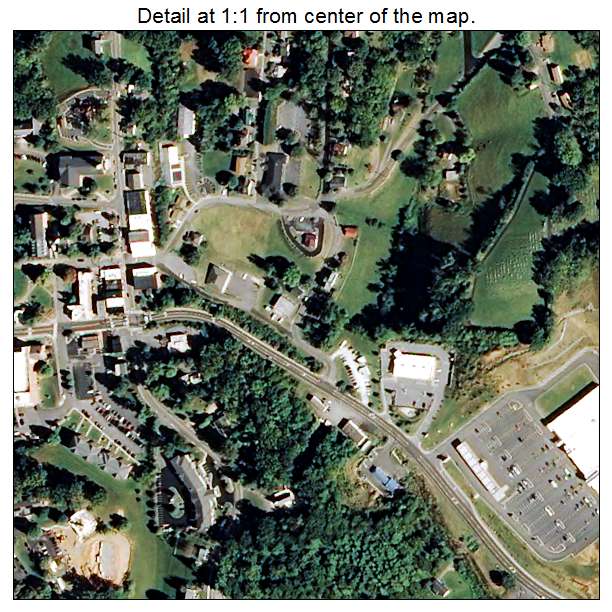 Mars Hill, North Carolina aerial imagery detail