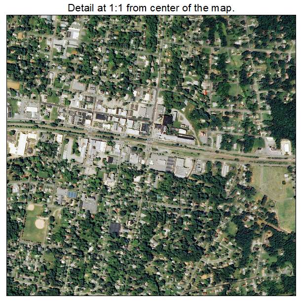 Mebane, North Carolina aerial imagery detail