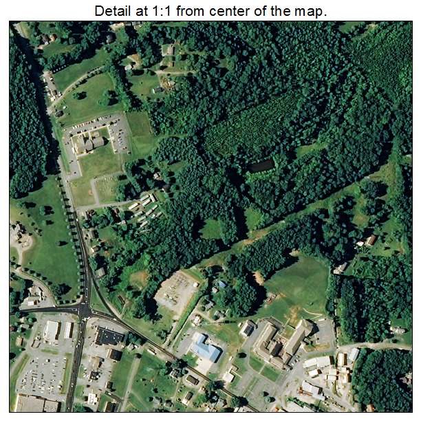 Millers Creek, North Carolina aerial imagery detail