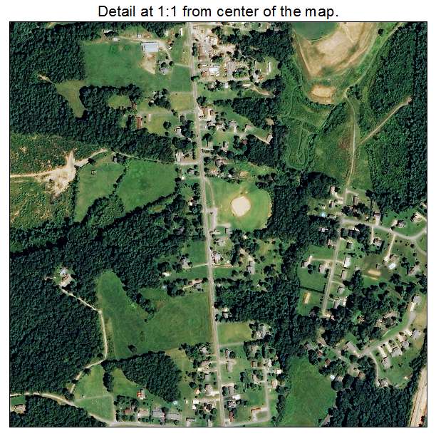 Moravian Falls, North Carolina aerial imagery detail