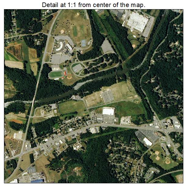 Morganton, North Carolina aerial imagery detail