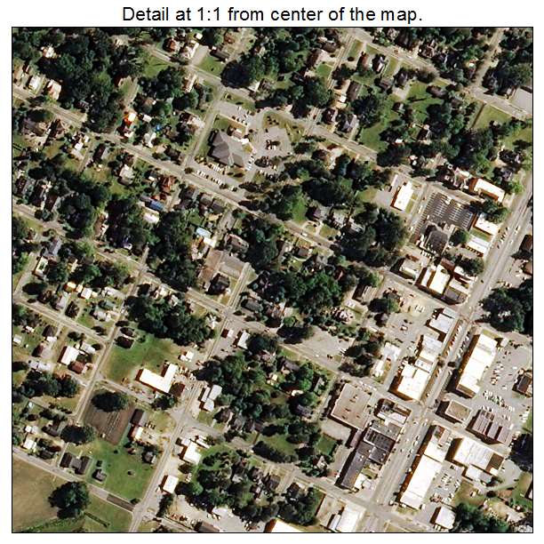 Mount Olive, North Carolina aerial imagery detail