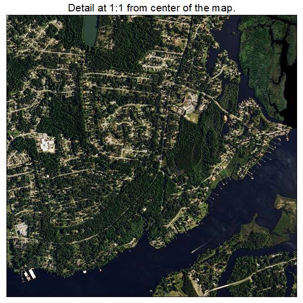 New Bern, North Carolina aerial imagery detail