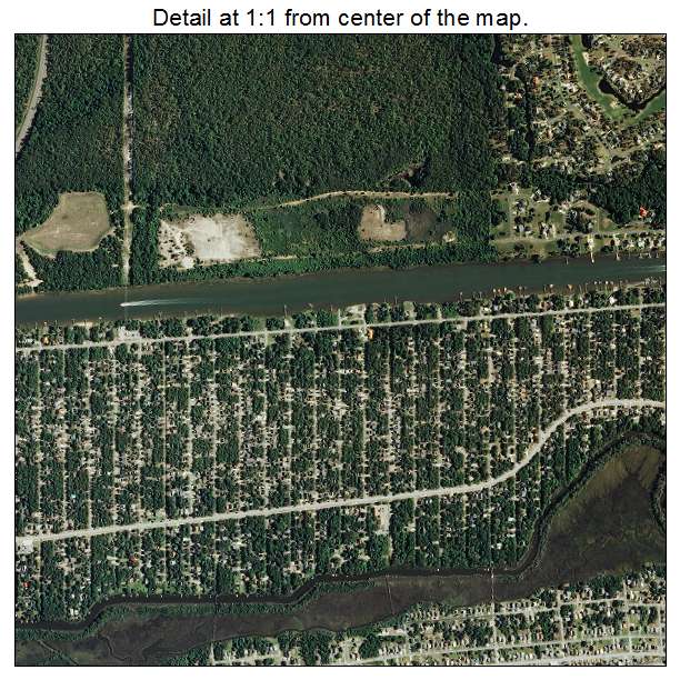 Oak Island, North Carolina aerial imagery detail