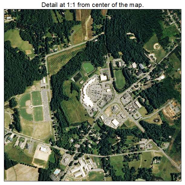 Oak Ridge, North Carolina aerial imagery detail
