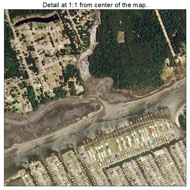 Ocean Isle Beach, North Carolina aerial imagery detail