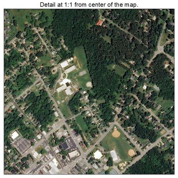 Oxford, North Carolina aerial imagery detail