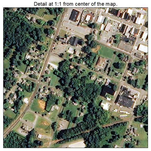 Pilot Mountain, North Carolina aerial imagery detail