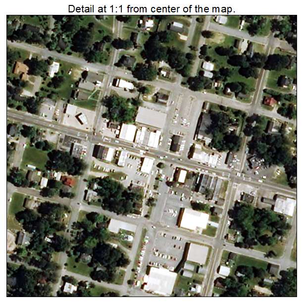 Pinetops, North Carolina aerial imagery detail