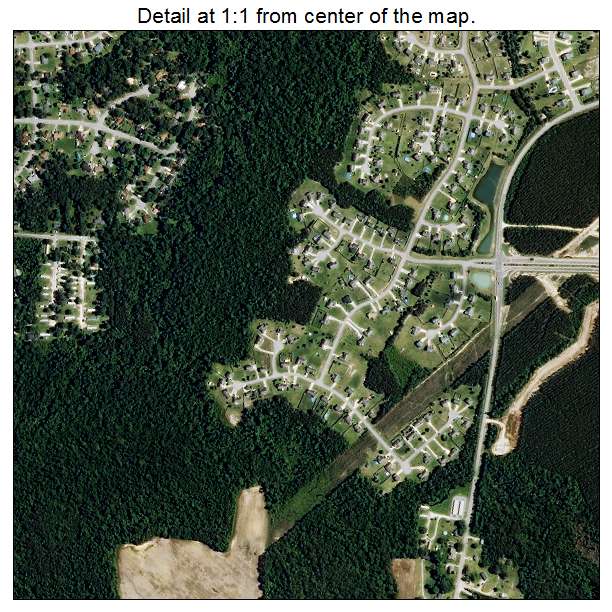 Piney Green, North Carolina aerial imagery detail