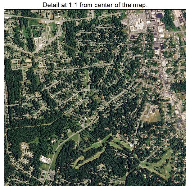 Reidsville, North Carolina aerial imagery detail