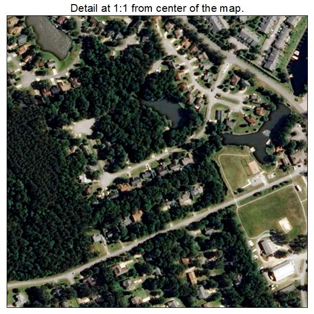River Bend, North Carolina aerial imagery detail
