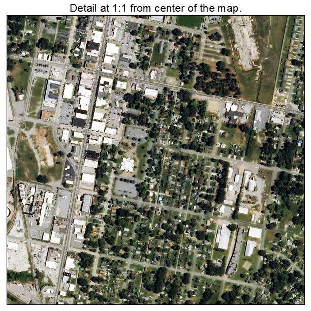 Roanoke Rapids, North Carolina aerial imagery detail