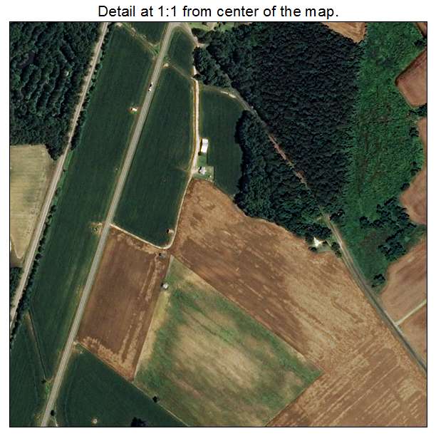 Rowland, North Carolina aerial imagery detail