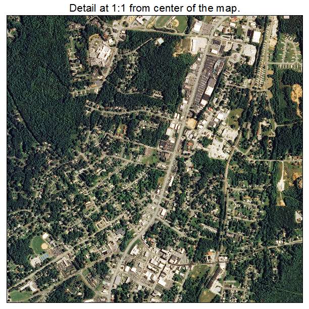Roxboro, North Carolina aerial imagery detail