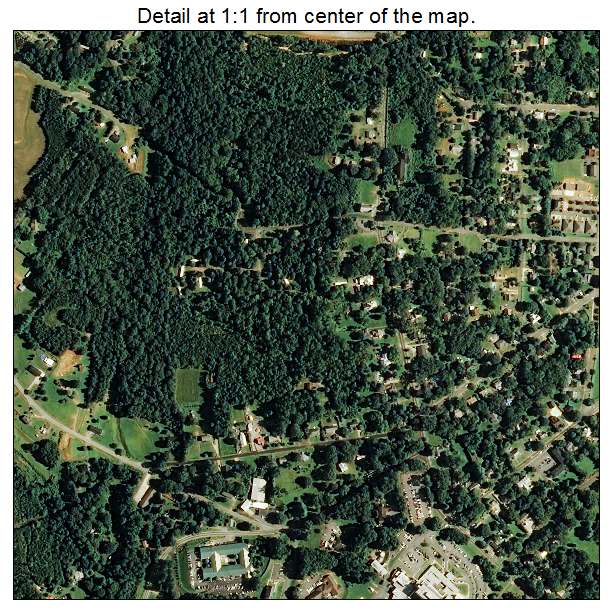 Rutherfordton, North Carolina aerial imagery detail