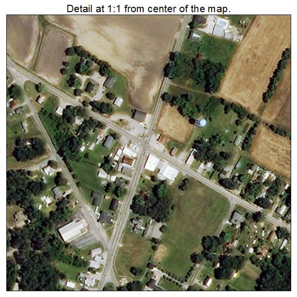 Saratoga, North Carolina aerial imagery detail