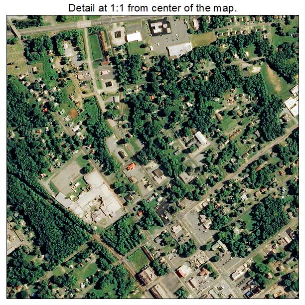 Siler City, North Carolina aerial imagery detail
