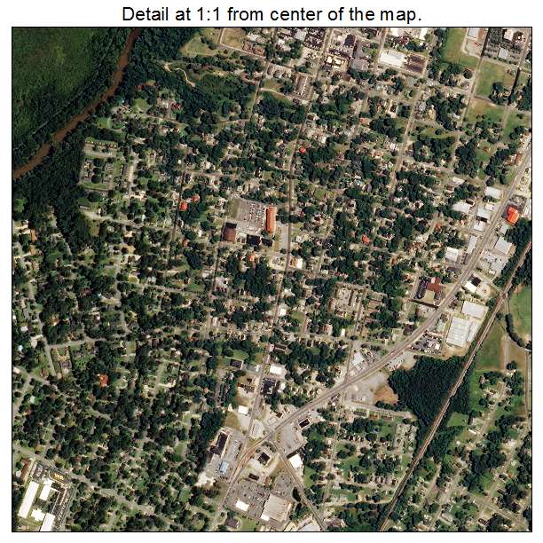 Smithfield, North Carolina aerial imagery detail