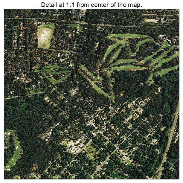 Southern Pines, North Carolina aerial imagery detail